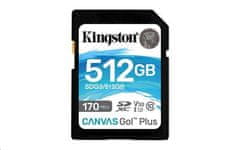 Kingston Canvas Go Plus/SDXC/512GB/170MBps/UHS-I U3/razred 10