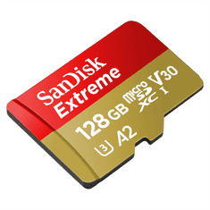 SanDisk Extreme microSDXC kartica za mobilne igre 128GB 190MB/s in 90MB/s, A2 C10 V30 UHS-I U3