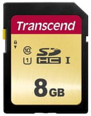 Transcend 8GB SDHC 500S (Class 10) UHS-I U1 (Ultimate) MLC pomnilniška kartica