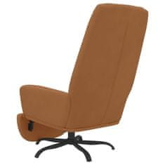 Vidaxl Stol za sproščanje z oporo za noge taupe tkanina iz mikrovlaken
