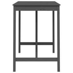 Vidaxl Barska miza siva 140x80x110 cm trdna borovina