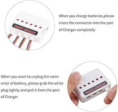YUNIQUE GREEN-CLEAN 6 v 1 USB polnilec Litij polnilec baterij Univerzalni polnilec za Hubsan H107D Syma X5C Oprema za letala RC Helikopter Quadcopter