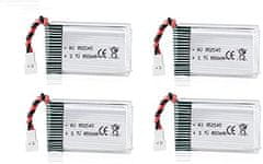 YUNIQUE GREEN-CLEAN 4pcs Polnilna lipo baterija (3.7v, 850mAh Lipo) za RC dronov Syma X5SC X5SW Quadcopters