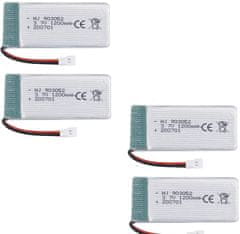YUNIQUE GREEN-CLEAN 4pcs Polnilna lipo baterija (3.7v, 1200mAh Lipo) za RC dronov Syma X5SC X5SW Quadcopters