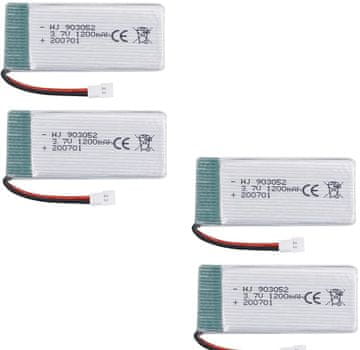 YUNIQUE GREEN-CLEAN 4pcs Polnilna lipo baterija (3.7v, 1200mAh Lipo) za RC dronov Syma X5SC X5SW Quadcopters