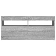 Vidaxl TV omarica z LED lučkami siva sonoma 90x35x40 cm