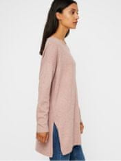 Vero Moda Ženski pulover VMBRILLIANT 10180215 Wood rose MELANGE (Velikost M)