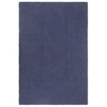 Vidaxl vidaXL Pravokotna preproga, temno modra, 180x250 cm, bombaž