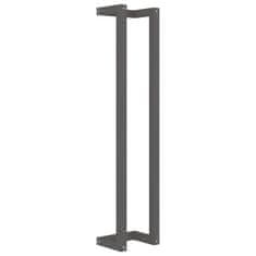 Vidaxl Stojalo za brisače sivo 23x18x110 cm trdna borovina