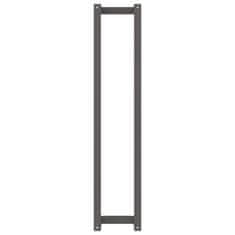 Vidaxl Stojalo za brisače sivo 23x18x110 cm trdna borovina