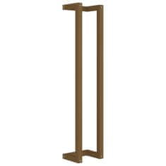 Vidaxl Stojalo za brisače medeno rjavo 23x18x110 cm trdna borovina
