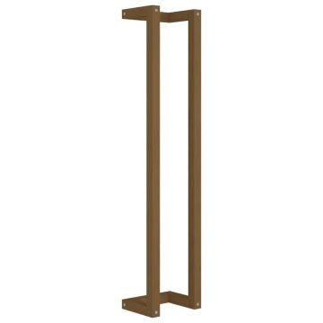 Vidaxl Stojalo za brisače medeno rjavo 23x18x110 cm trdna borovina