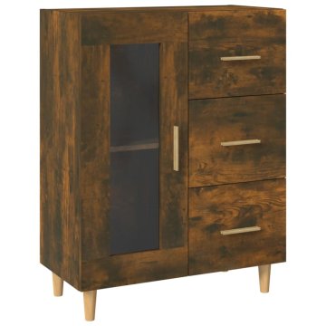 Vidaxl Komoda dimljeni hrast 69,5x34x90 cm inženirski les