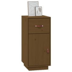 Vidaxl Komoda medeno rjava 34x40x75 cm trdna borovina