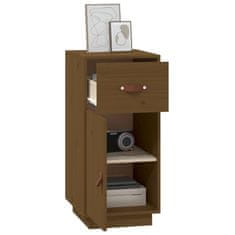 Vidaxl Komoda medeno rjava 34x40x75 cm trdna borovina