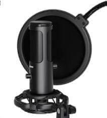 LORGAR mikrofon Soner 931 za pretakanje, kondenzatorski, glasnostni, črn