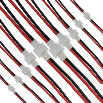 YUNIQUE GREEN-CLEAN 10 Pari 2,0 2-Pin Silikonski moški ženski kabel za Lipo RC Baterija z JST priključkom (1S)