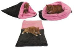 Postelja za mačke Marysa 3v1, temno siva/svetlo roza, velikost XL