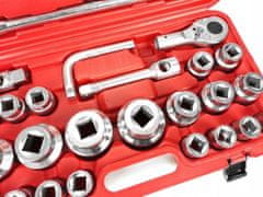 MAR-POL Komplet račne 26 delni set 3/4″ in 1″ – 12 kotne vtičnice 21-65mm
