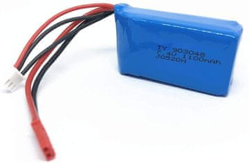YUNIQUE GREEN-CLEAN 1 kos polnilna lipo baterija (7.4V 1100mAh) za avto dron A949 A959 A969 A979 V912 V913 V262 L959 T23 T55 F45