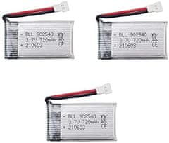 YUNIQUE GREEN-CLEAN 3pcs Lipo Baterija za polnjenje 3.7V, 720mAh Rc droni Štirikopterji Syma X5 X5C X5SC X5SW, Cheerson CX-30W, Skytech M68, Wltoys F949