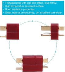 YUNIQUE GREEN-CLEAN 10 Priključki T-Plug Pari Deans Style Moški in ženski z 20 kosi Skrči Cev za RC LiPo Baterija