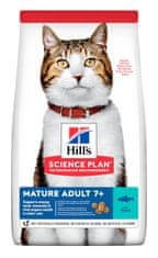 Hill's Mature Adult 7+ suha hrana za mačke, s tuno, 1,5 kg