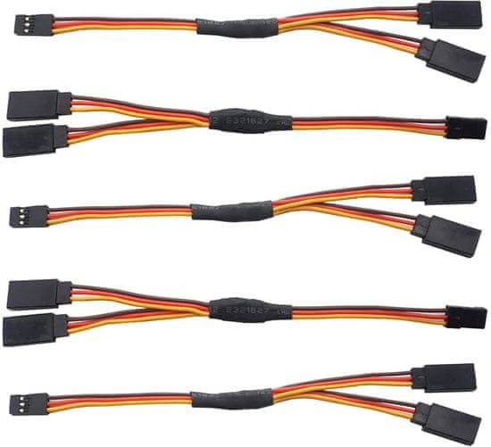 YUNIQUE GREEN-CLEAN 10 Kosov Servo podaljšek kabel za RC 1 do 2 Y kabel žica 300mm 3 Pin JR Moški in Futaba Ženski za RC Drones Avto helikopterji