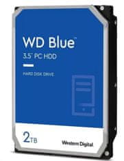 WD HDD 2TB 20EZBX Blue 256MB SATAIII 7200 vrtljajev na minuto SMR