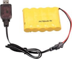 YUNIQUE GREEN-CLEAN 1 kos polnilni 6V 700mAh AA Ni-CD baterije SM 2P Plug za Toys Power Bank + USB kabel