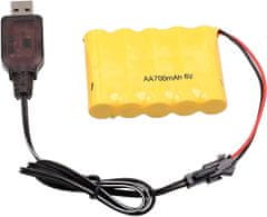 YUNIQUE GREEN-CLEAN 1 kos polnilni 6V 700mAh AA Ni-CD baterije SM 2P Plug za Toys Power Bank + USB kabel