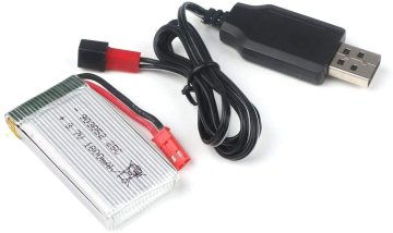 YUNIQUE GREEN-CLEAN 1 Kos Quadcopter Baterija, 3.7V 1800mAh 25C Li-po Baterija z JST vtičem in USB polnilnim kablom za JJRC H11D H11C HQ898B RC Helikopter