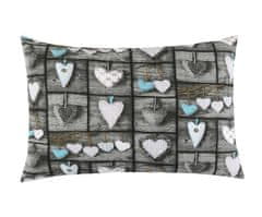 Krep - 40x60 cm - Srčni patchwork