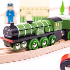 Bigjigs Toys Bigjigs Rail Lesena železniška proga Leteči škot