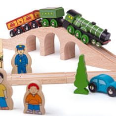 Bigjigs Toys Bigjigs Rail Lesena železniška proga Leteči škot