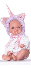 Antonio Juan 85105-2 Unicorn Purple - realistična otroška lutka z vinilnim telesom - 21 cm