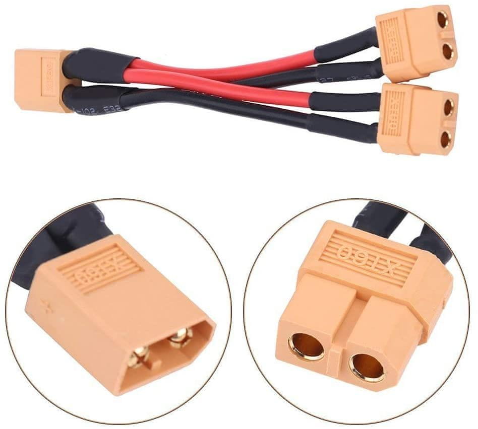 XT60 Verlängerungskabel 1,2 M – 16 AWG, Gelb, Für RC Lipo Akkus, FPV Drohnen & Mehr
