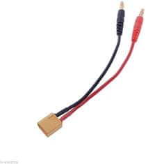 YUNIQUE GREEN-CLEAN XT60 Polnjenje s 4mm banana plug 14AWG Silikonski kabel 30cm, barva rumena rdeča črna