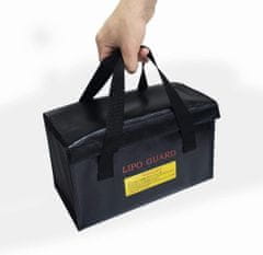 YUNIQUE GREEN-CLEAN Lipo torba Ognjevarna torba Idealna za polnjenje baterij Lipo Fire Resistant Size cm 26 x 13 x 15 Barva Črna