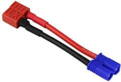 YUNIQUE GREEN-CLEAN 1 kos EC2 moški banana priključek za ženski na T-Plug adapter za 16cm 10AWG lipo RC baterija, barva rdeča črna modra