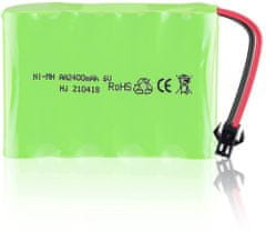 YUNIQUE GREEN-CLEAN 1 Kos Polnilna baterija 6V Ni-MH 2400 mAh za daljinski upravljalnik avtomobila