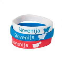 Slovenija komplet treh silikonskih zapestnic