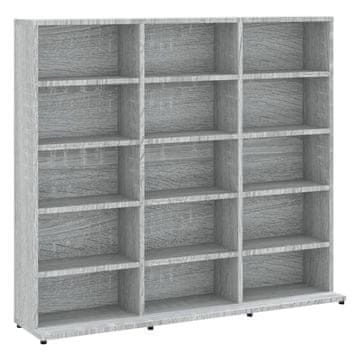 Vidaxl Omarica za CD plošče siva sonoma 100x23x89,5 cm inženirski les