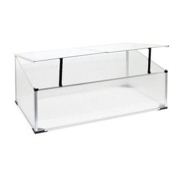 Wiltec Vrtni alu. rastlinjak 100x60cm prozoren dvojna vrata