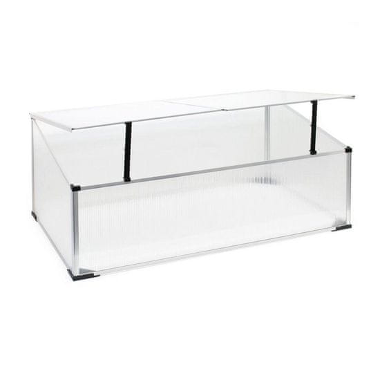 Wiltec Vrtni alu. rastlinjak 100x60cm prozoren dvojna vrata