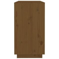 Vidaxl Komoda medeno rjava 100x40x75 cm trdna borovina