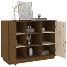 Vidaxl Komoda medeno rjava 100x40x75 cm trdna borovina