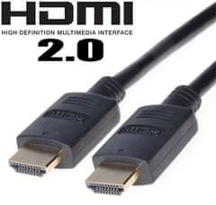 PremiumCord HDMI 2.0 High Speed + Ethernet kabel, pozlačeni konektorji, 5 m