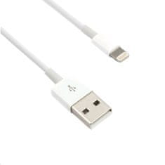 Kabel USB 2.0 Lightning (IP5 in višji) za polnjenje in sinhronizacijo, 1 m, bel