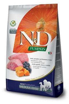 Farmina Farmina N&D Pumpkin Lamb & Blueberry Adult Medium & Maxi pasja hrana 10 kg